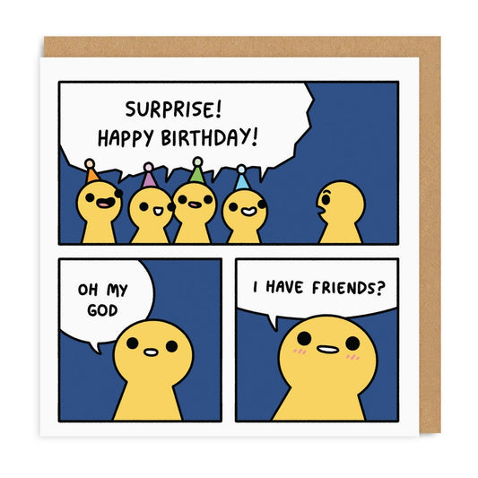 Surprise Birthday Square Greeting Card