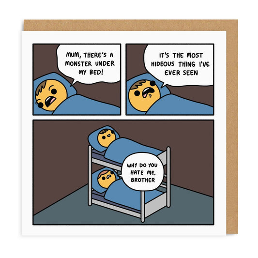 Monster Bunk Bed Greeting Card
