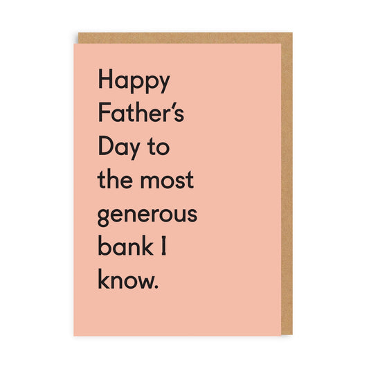 Generous Bank Greeting Card